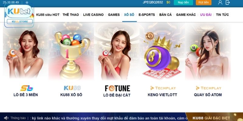 Ku11 Store Cá cược xổ số Kubet với đa dạng các loại hình